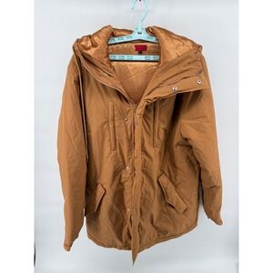 Killion Men's Brown Hooded Anorak Parka Jacket Size L